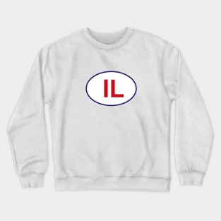 Illinois State Sticker Crewneck Sweatshirt